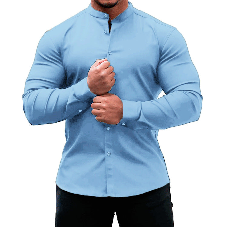 Men's Slim Fit Button-Up Shirt | Slight Stretch, 7 Colors