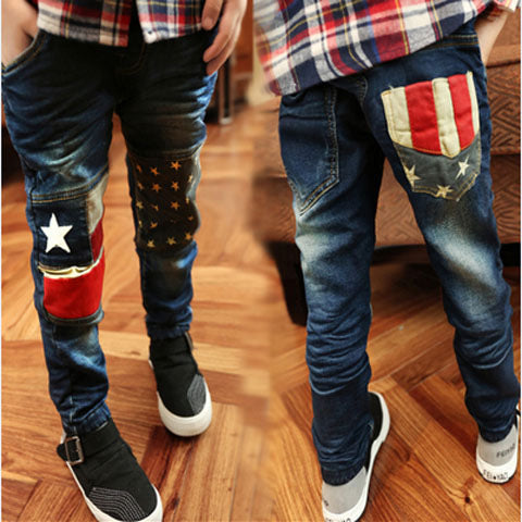 Boy's Patchwork Jeans