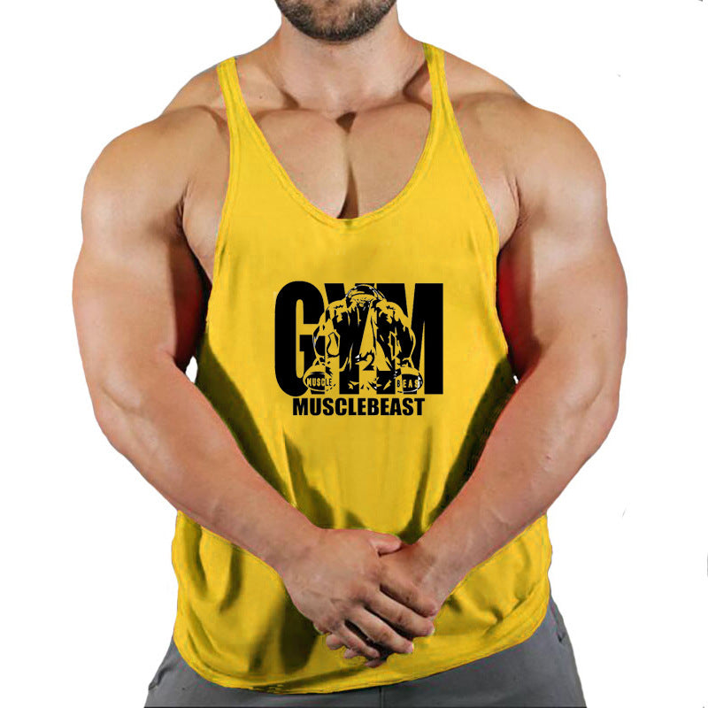 Men's Breathable Elastic Muscle Fitness Running Vest