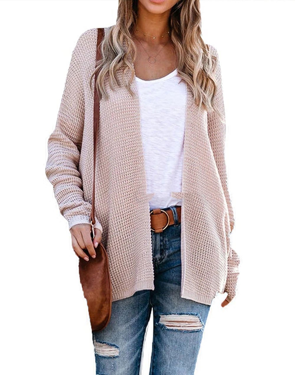 Women's Oversized Knitted Cardigan | Loose Fit Open Front | 6 Colors | S–XL