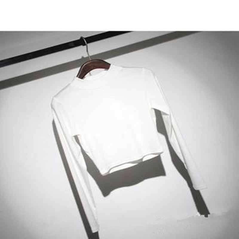 High-Waisted Long Sleeve Slim Fit T-Shirt