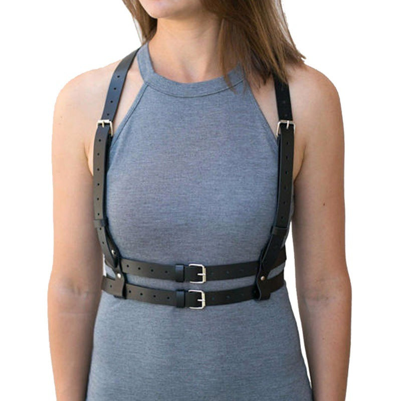 Punk Waist Cincher with Stylish Strap for Fashion