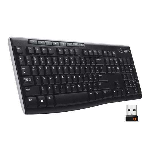 Logitech Wireless Keyboard K270 with Long-Range Wireless (Renewed)