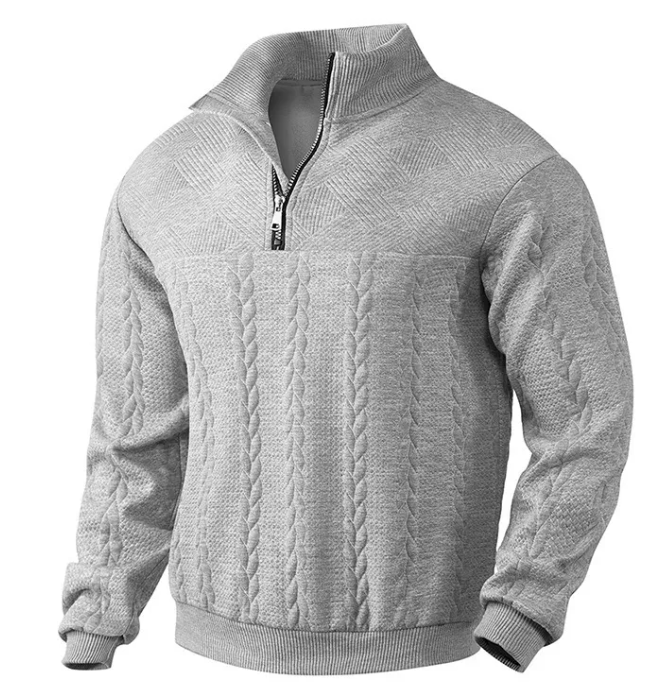 Men's Jacquard Knit Sweater | Long Sleeve Autumn & Winter | 5 Colors | S–3XL