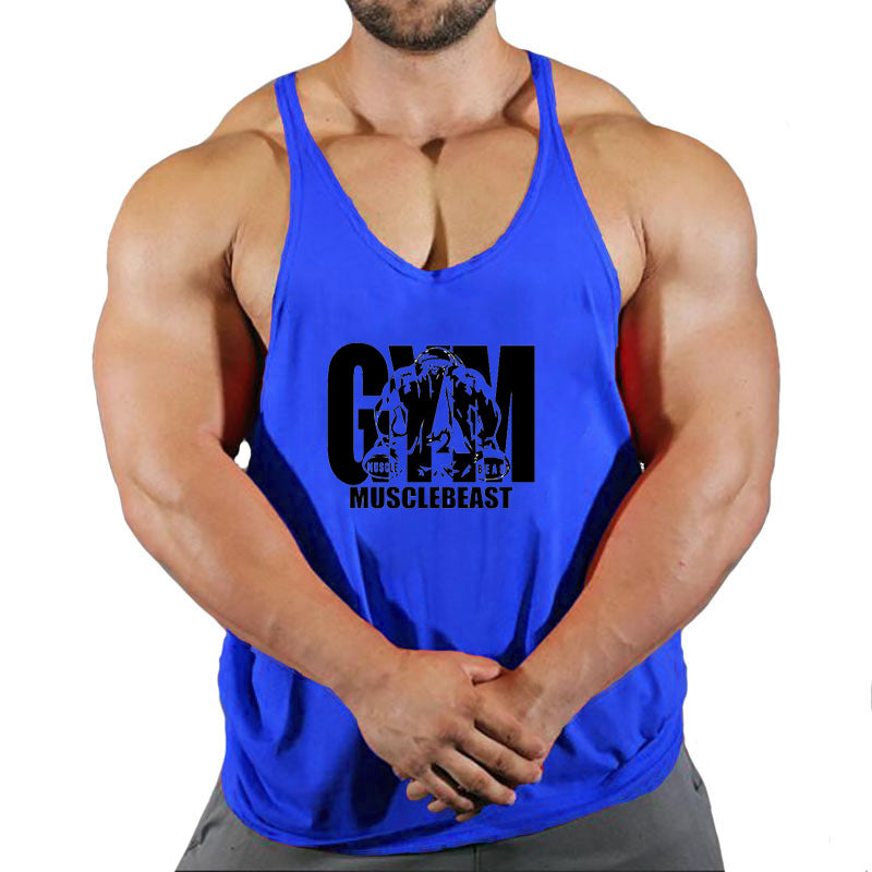 Men's Breathable Elastic Muscle Fitness Running Vest