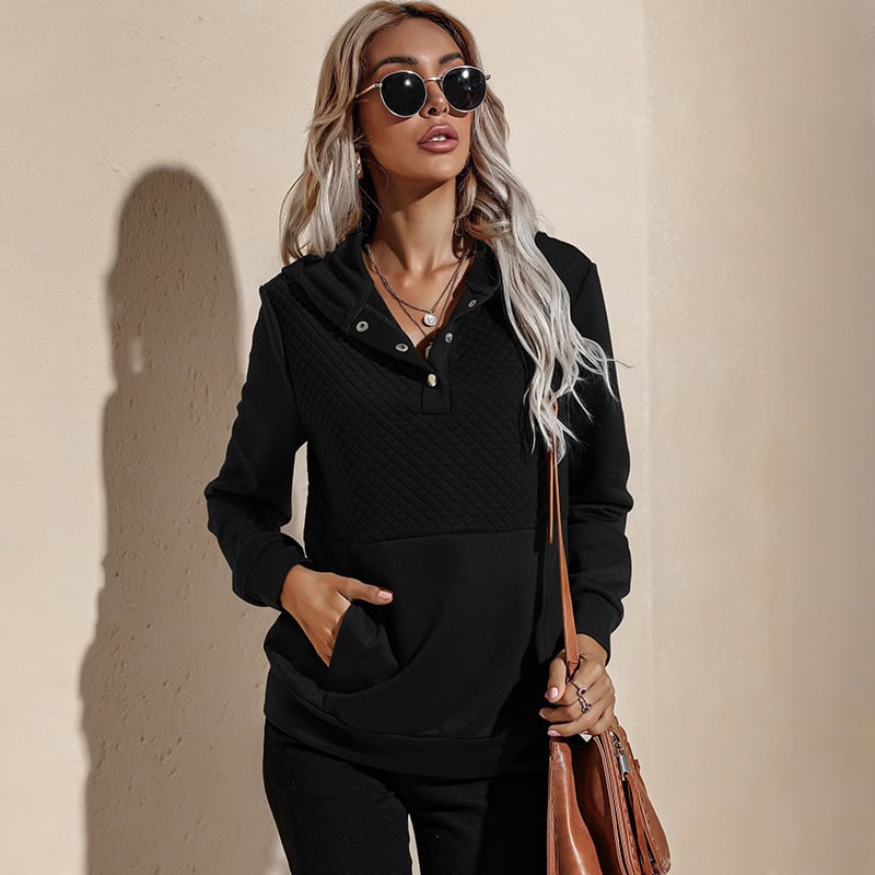 Women's Slim Fit Hooded Sweater — Long Sleeve Pullover