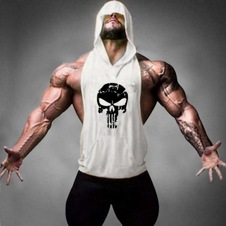 Hooded Skull Bodybuilding Tank Top