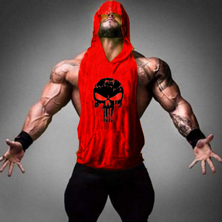 Hooded Skull Bodybuilding Tank Top