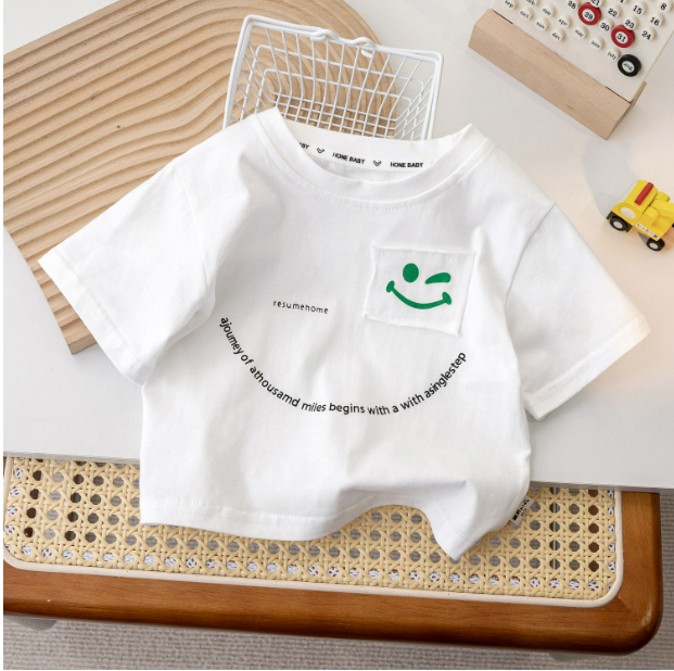 Kids' Summer Casual Cotton Cartoon Short Sleeve T-Shirt