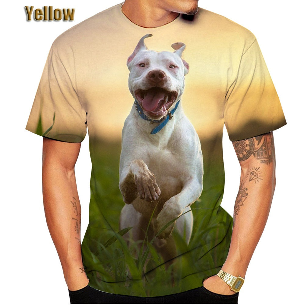 Custom Printed Casual Men's T-shirt in Polyester