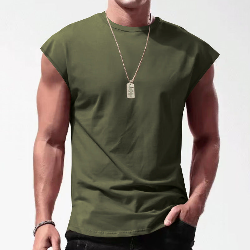 Men's Casual Sleeveless T-Shirt for Outdoor Activities