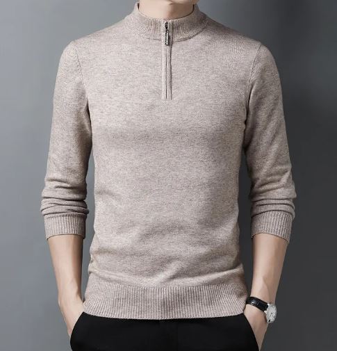 Men's Half-Zip Sweater | Ribbed Hem & Collar | 7 Colors | M–3XL