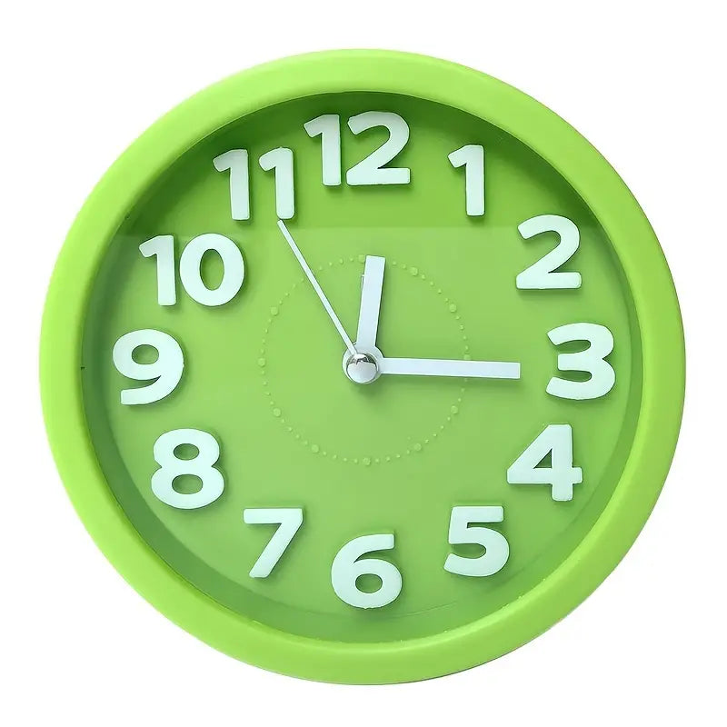 3D Big Round Silent Quartz Alarm Clock for Bedrooms