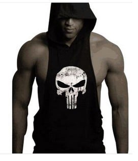 Hooded Skull Bodybuilding Tank Top