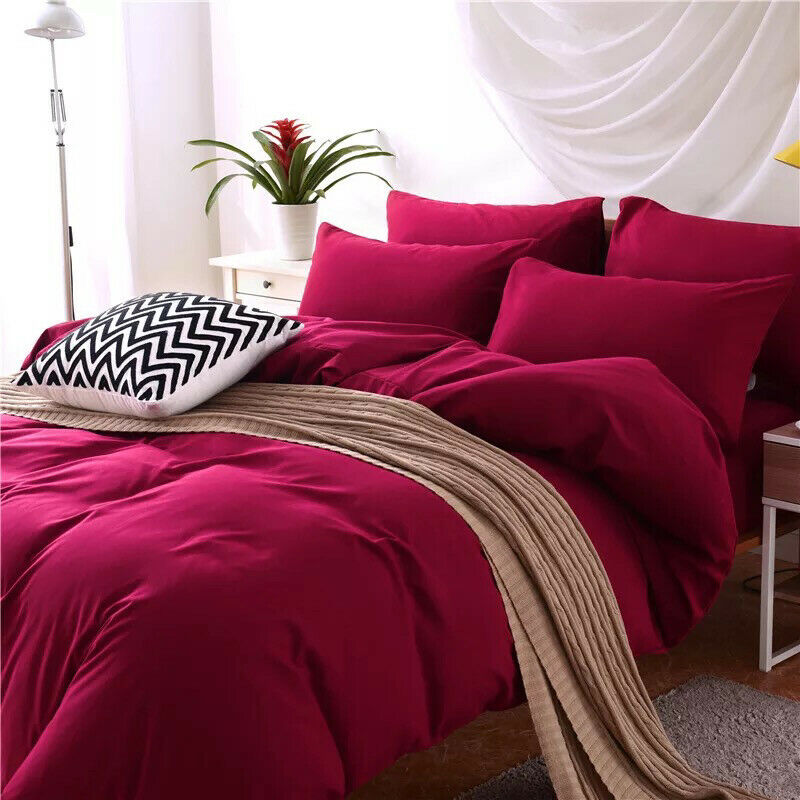 4-Piece Cotton Bedding Set with Duvet Cover