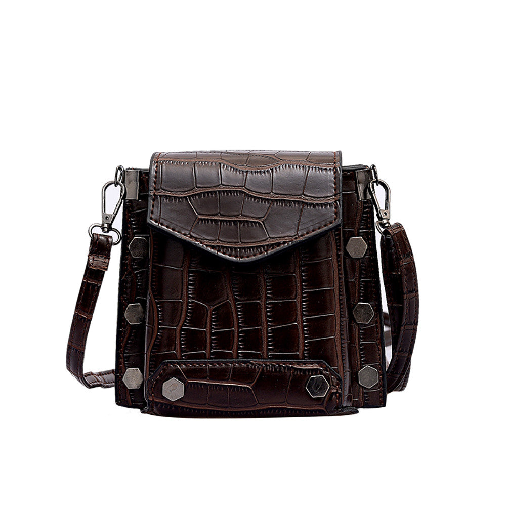 Crocodile Pattern Crossbody Bag for Women