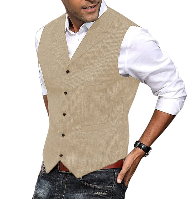 Men's Slim Fit Vest for Four Seasons Wedding Parties
