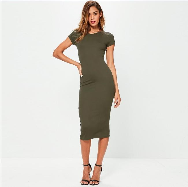 Women's Milk Silk Short-Sleeve Maxi Dress