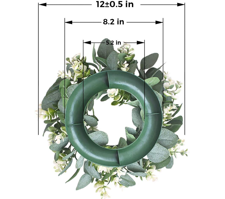Artificial Eucalyptus Wreath | Faux Greenery Door Wreath | Farmhouse Home Decor