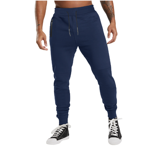 Men's Fashion Color-Blocked Casual Pants with Drawstring