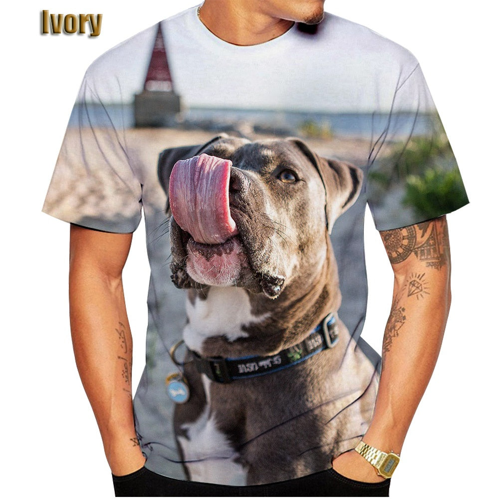Custom Printed Casual Men's T-shirt in Polyester