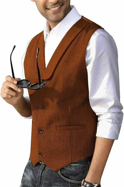 Men's Slim Fit Cashmere Blend Casual Business Vest