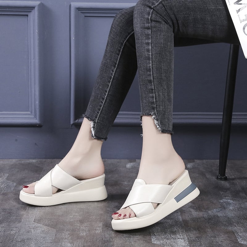 Women's Wedged High Heel Sandals