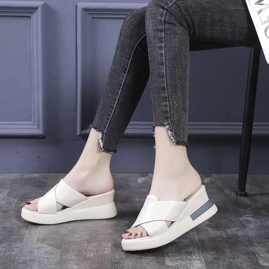 Women's Wedged High Heel Sandals