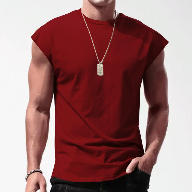 Men's Casual Sleeveless T-Shirt for Outdoor Activities