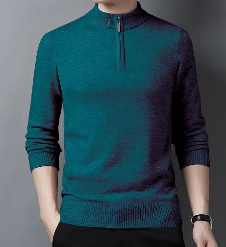Men's Half-Zip Sweater | Ribbed Hem & Collar | 7 Colors | M–3XL