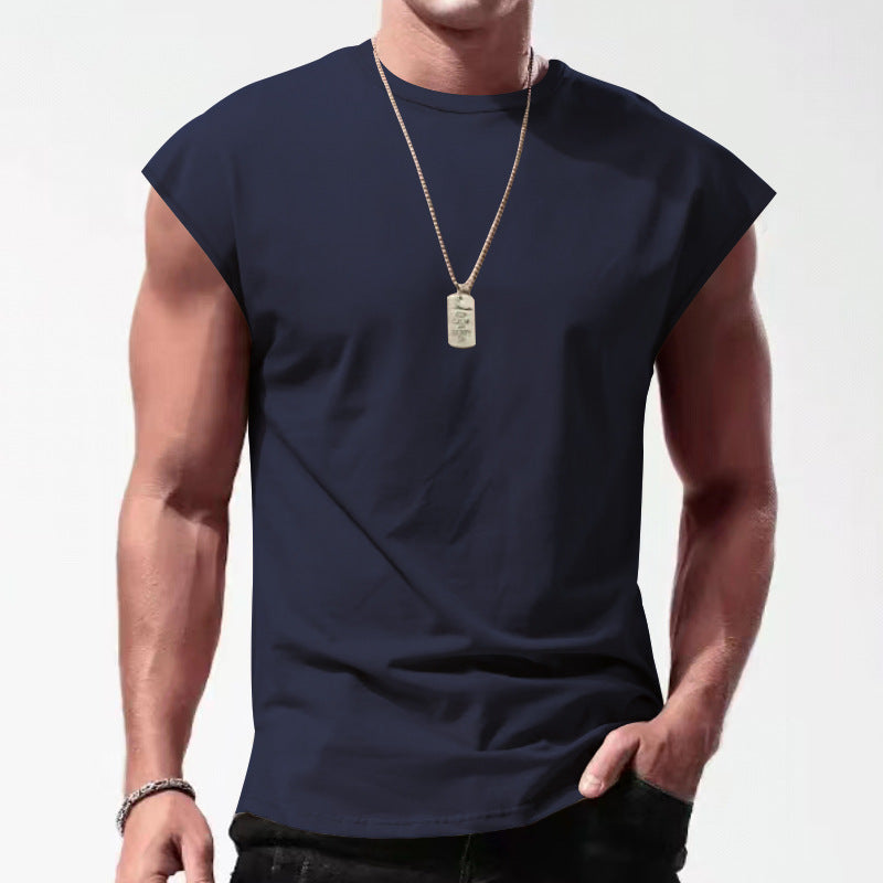 Men's Casual Sleeveless T-Shirt for Outdoor Activities