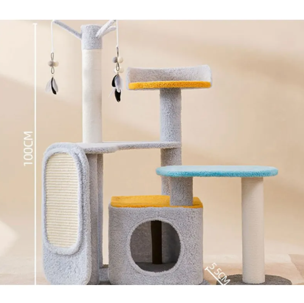 Large Cat Scratching & Jumping Platform — Multi-Level Cat Tree