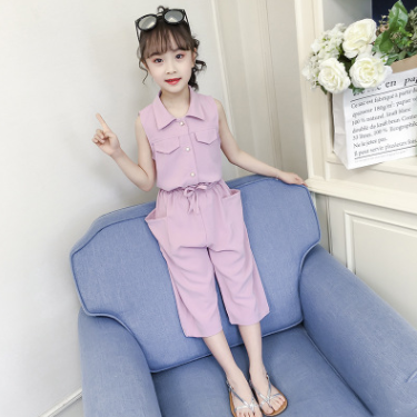 Short-Sleeved Blouse & Suit Set