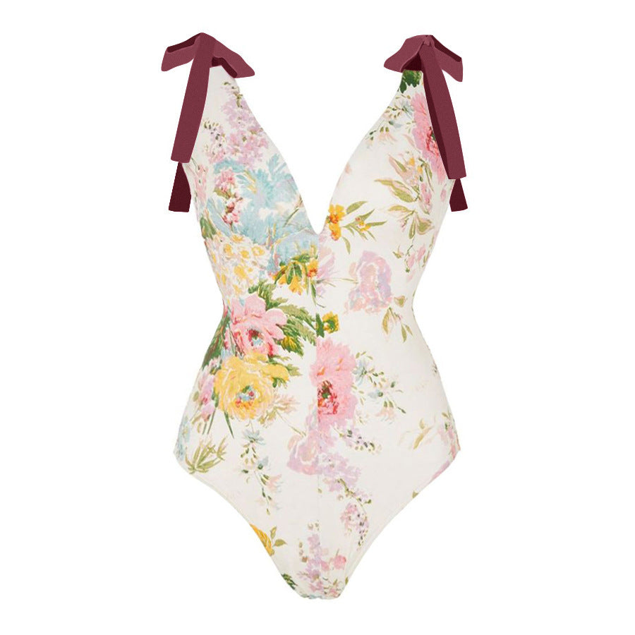 Women's Sexy One-Shoulder Bikini Set with Embellishments