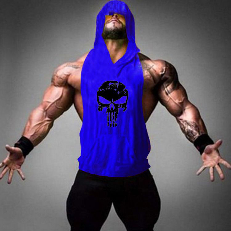 Hooded Skull Bodybuilding Tank Top