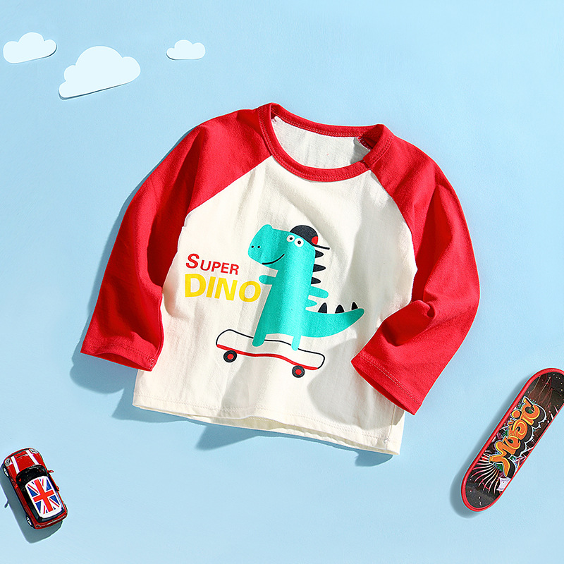 Cotton Cartoon Short Sleeve T-shirt for Kids