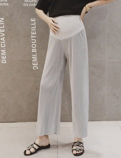 Spring Summer Maternity Wide-leg Casual Trousers