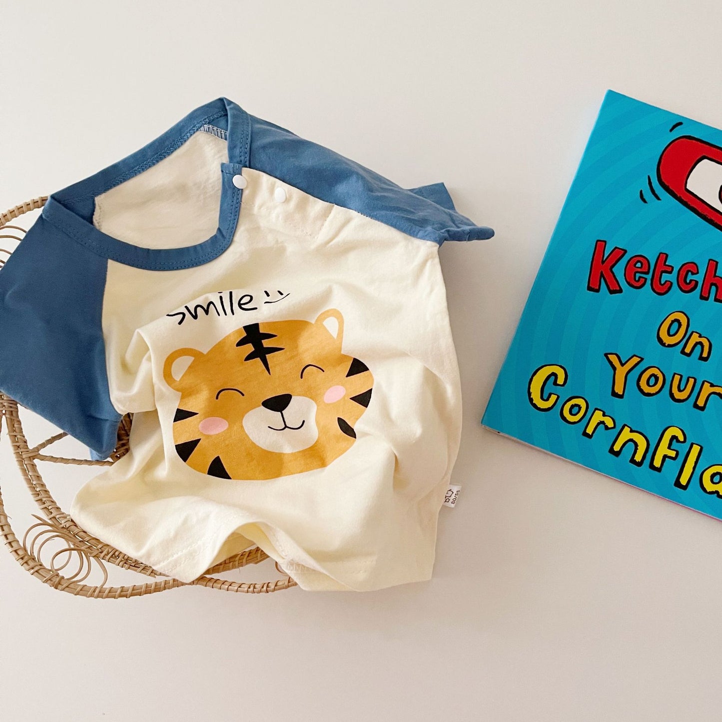Cotton Cartoon Short Sleeve T-shirt for Kids