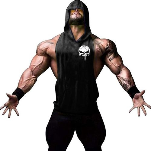 Hooded Skull Bodybuilding Tank Top