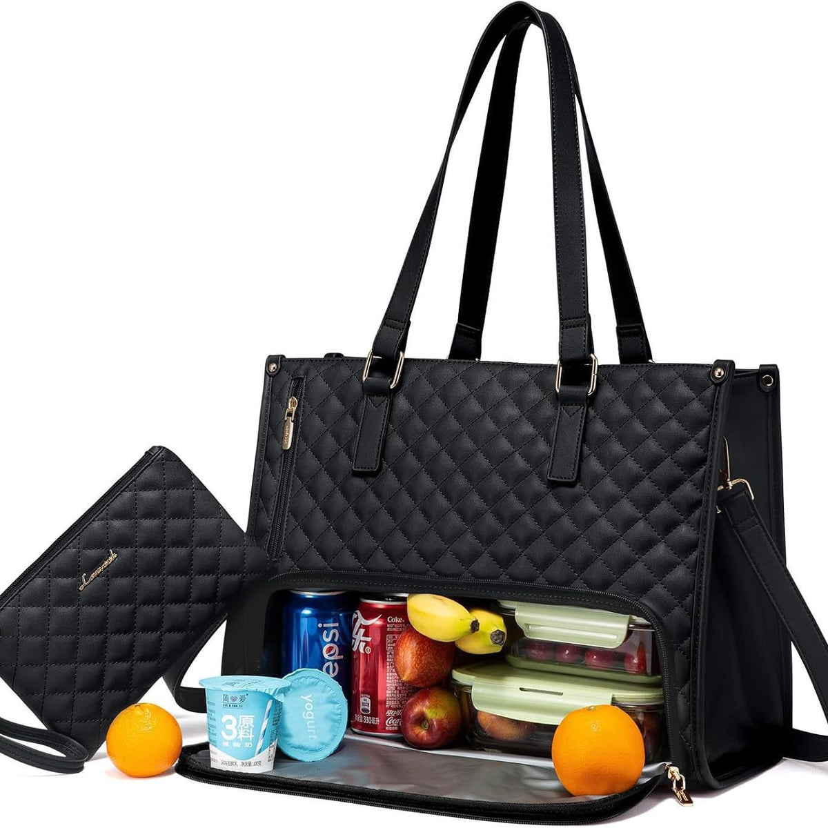 Women's Insulated Lunch Bag | Large Capacity Tote with Laptop Compartment