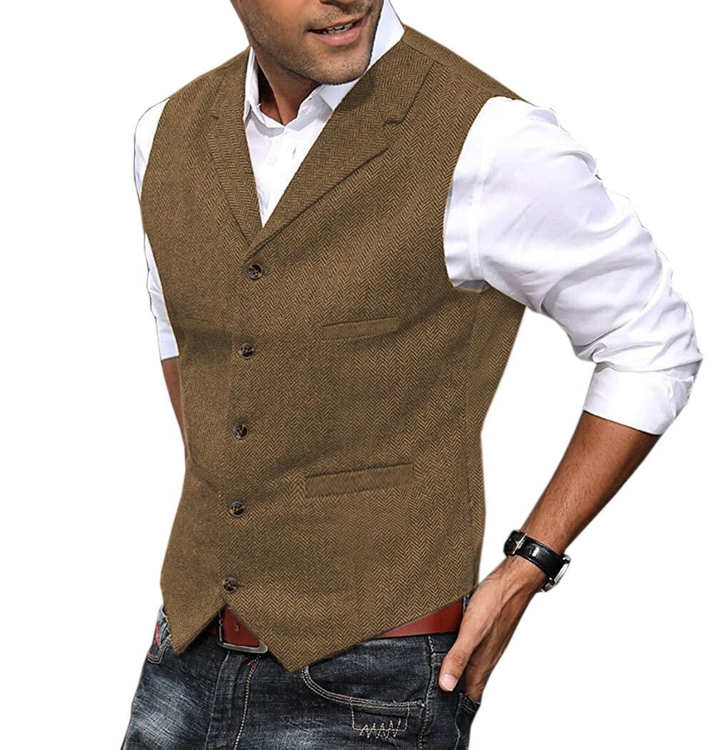 Men's Slim Fit Vest for Four Seasons Wedding Parties