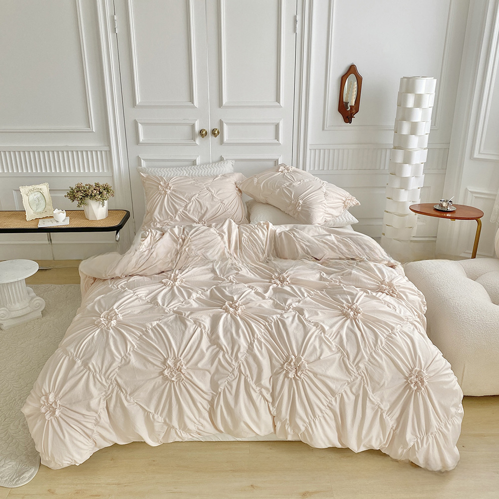 3D Floral Quilt Cover Set | Duvet Cover & Pillowcases | Multiple Sizes & Colors