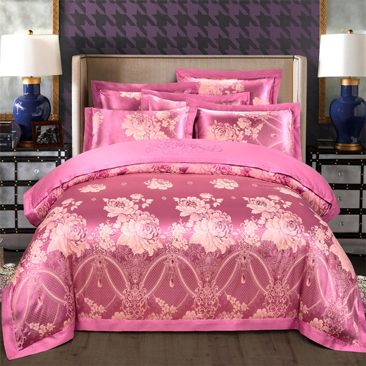 Pure Cotton Jacquard 4-Piece Bedding Set