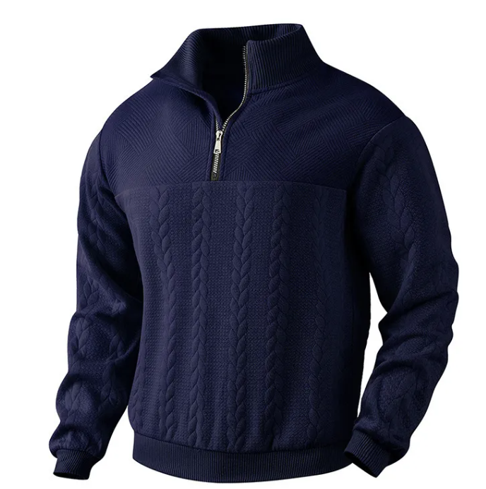 Men's Jacquard Knit Sweater | Long Sleeve Autumn & Winter | 5 Colors | S–3XL