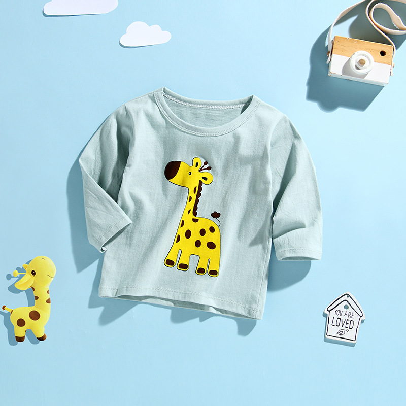 Cotton Cartoon Short Sleeve T-shirt for Kids