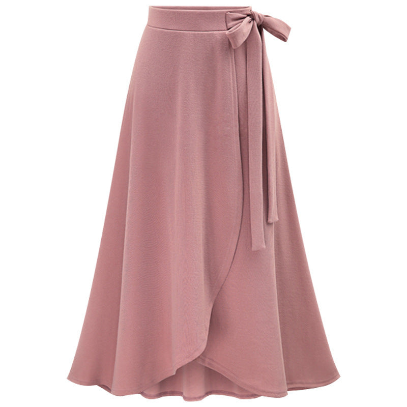 High Waist Irregular Slit Skirt for Women