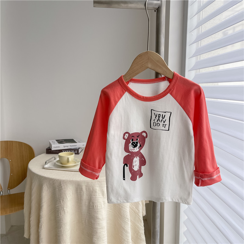 Cotton Cartoon Short Sleeve T-shirt for Kids