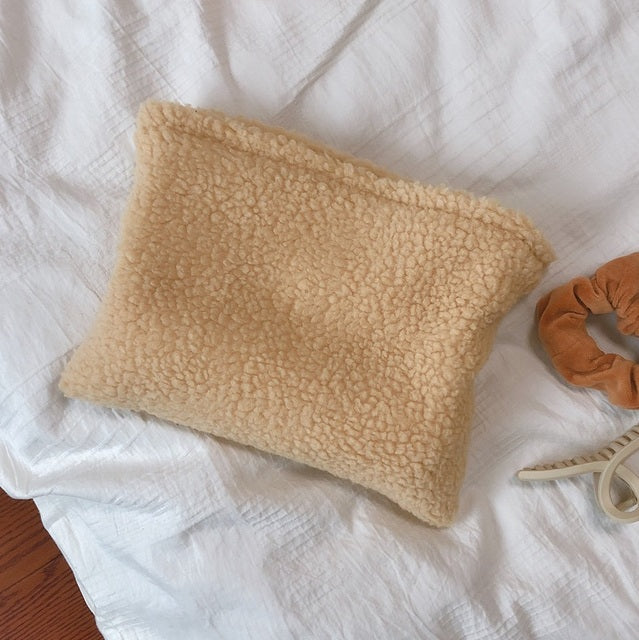 Plush Lambwool Makeup Pouch and Organizer Bag