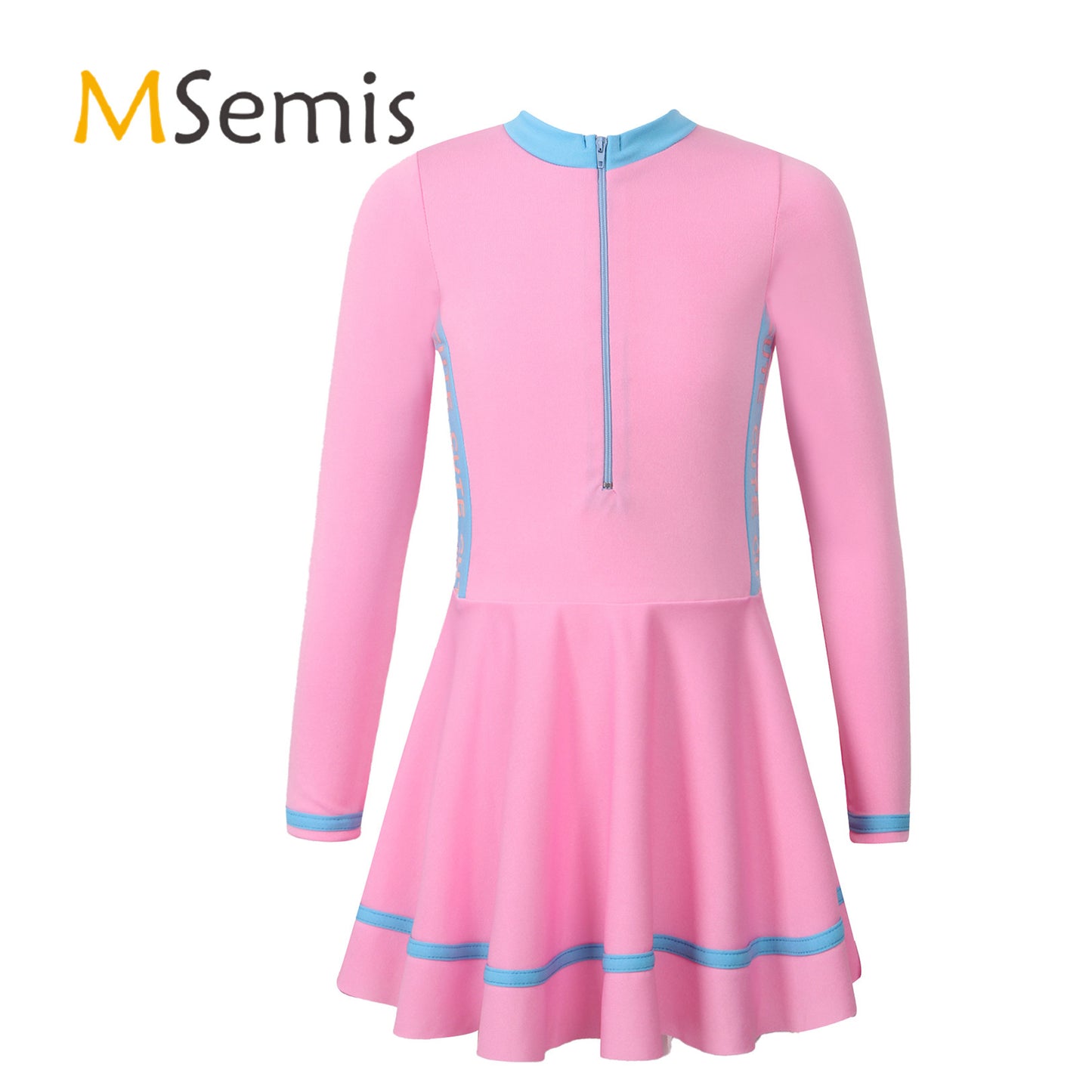 Solid Color Children's Dress Style Swimsuit