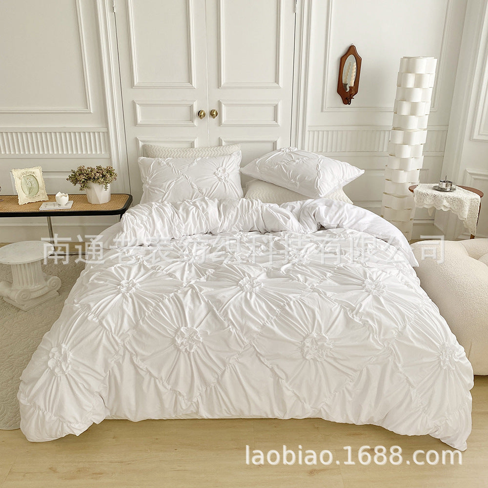 3D Floral Quilt Cover Set | Duvet Cover & Pillowcases | Multiple Sizes & Colors